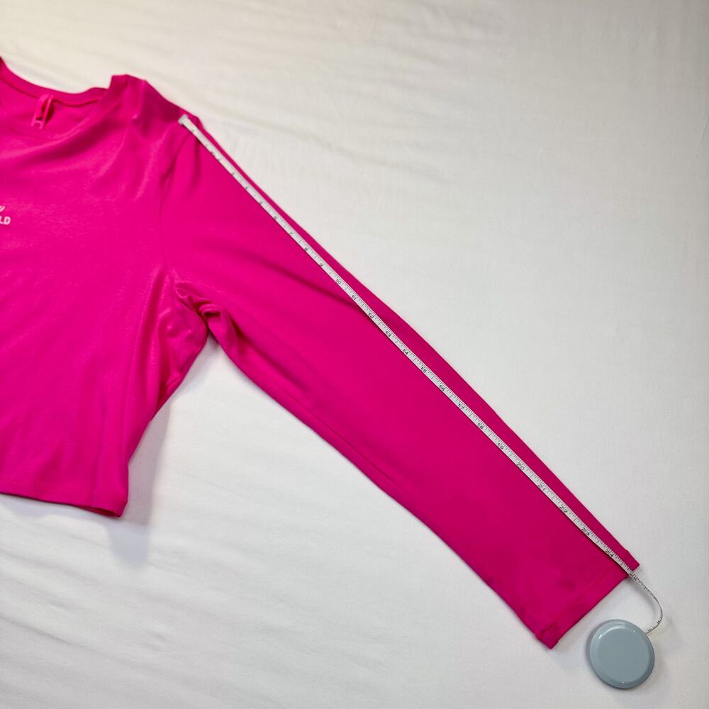 SKIMS Hot Pink Cropped Tee 4XL Rare Barbiecore Y2K 4U I WOULD Festival Statement - Picture 6 of 16
